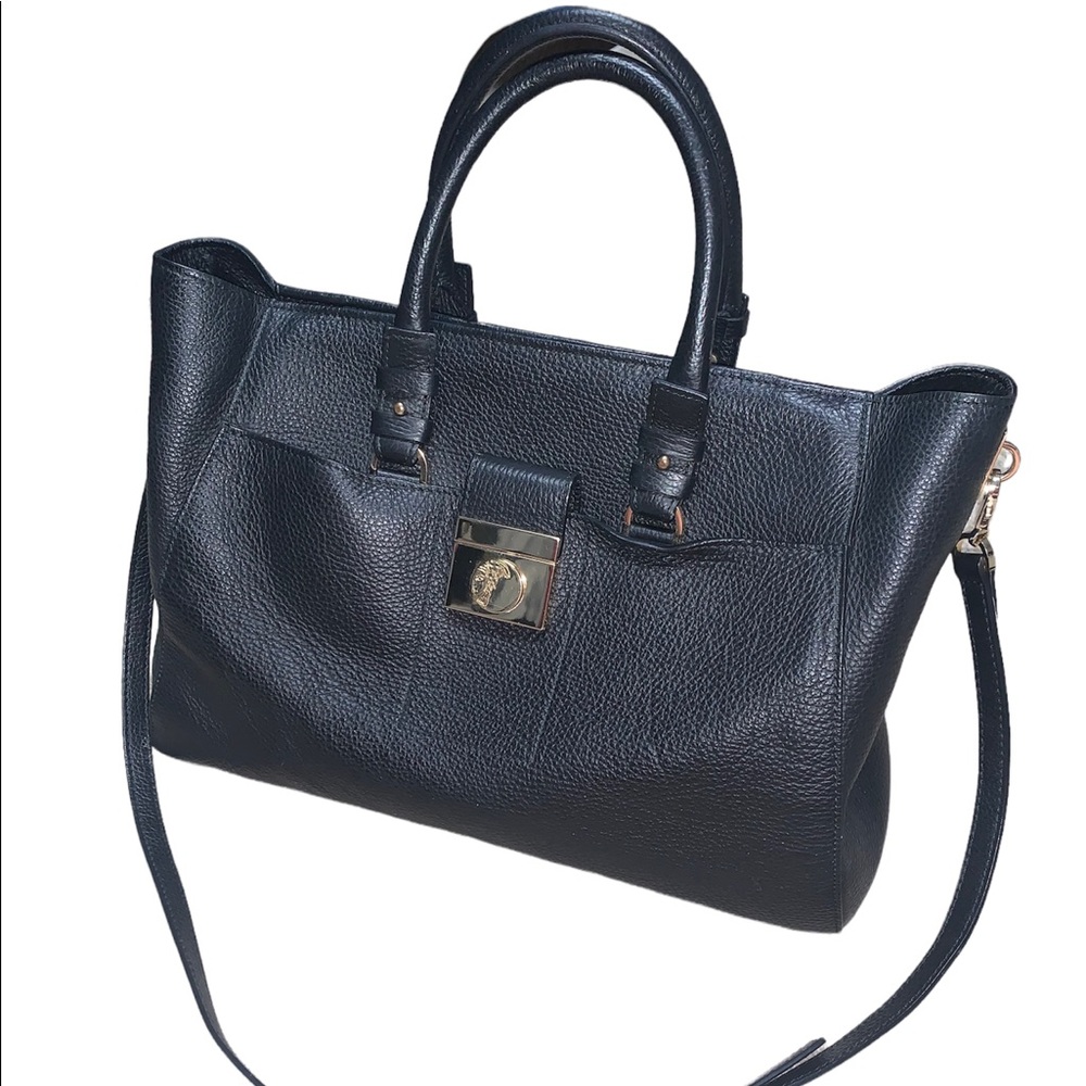 Versace Collection Zippered Tote Large Bag Authentic with Certilogo Like New